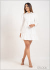 Puff Sleeve Mini Dress - 200323