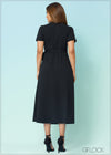Short Sleeved Wrap Dress - 2608