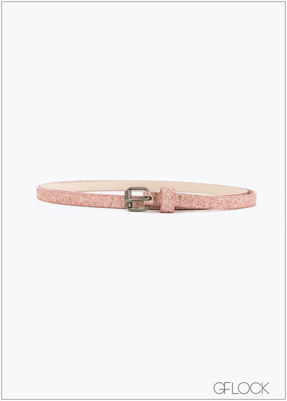 Glitter Belt With Iron Buckle - 1004