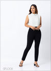 Collared Top With Shoulder Pleats - 230123