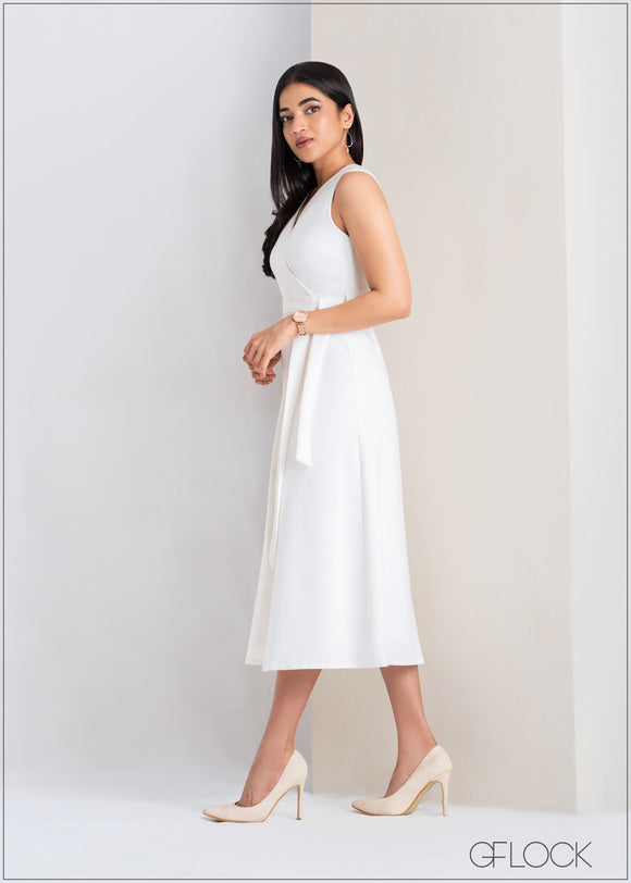 Sleeveless Wrap Dress - 311022