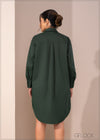 Long Sleeve Shirt Dress - 270123