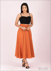 High Waist Flared Skirt - 100922