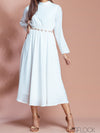 Long Sleeve Midi Dress (without belt) - 2901