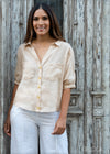 Button Down Linen Top - 071022