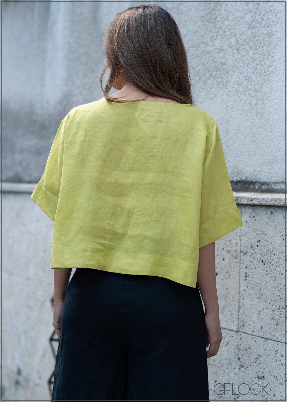 V-Neck Linen Top - 3004