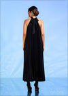 Pleated Flare Maxi Dress - 111222