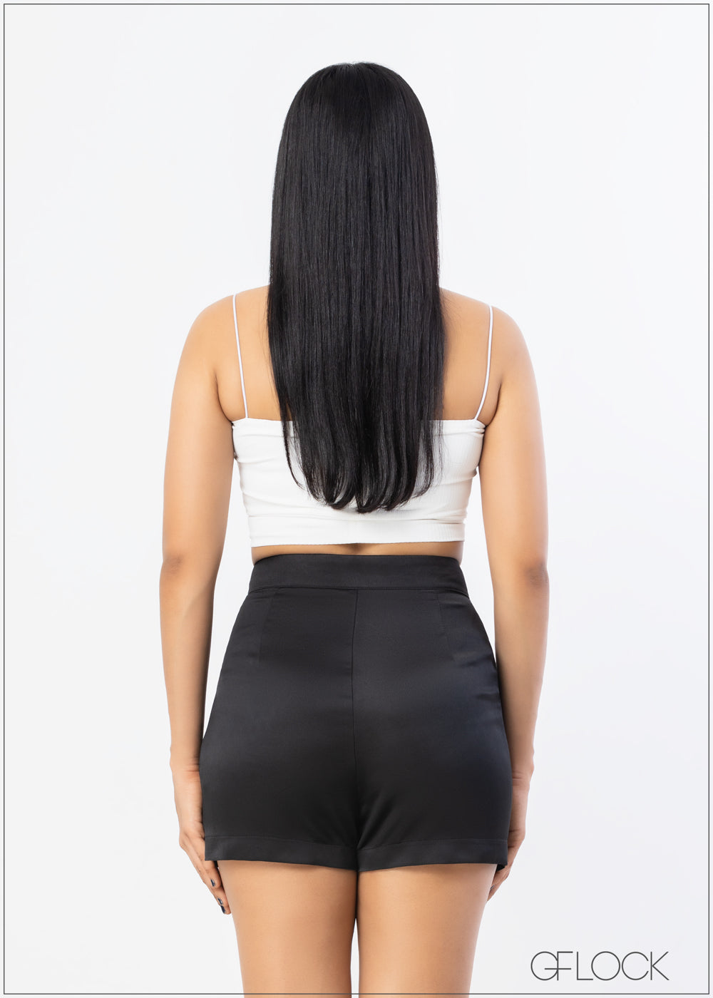 High Waist Pleated Detailed Shorts 021222 - Main Image