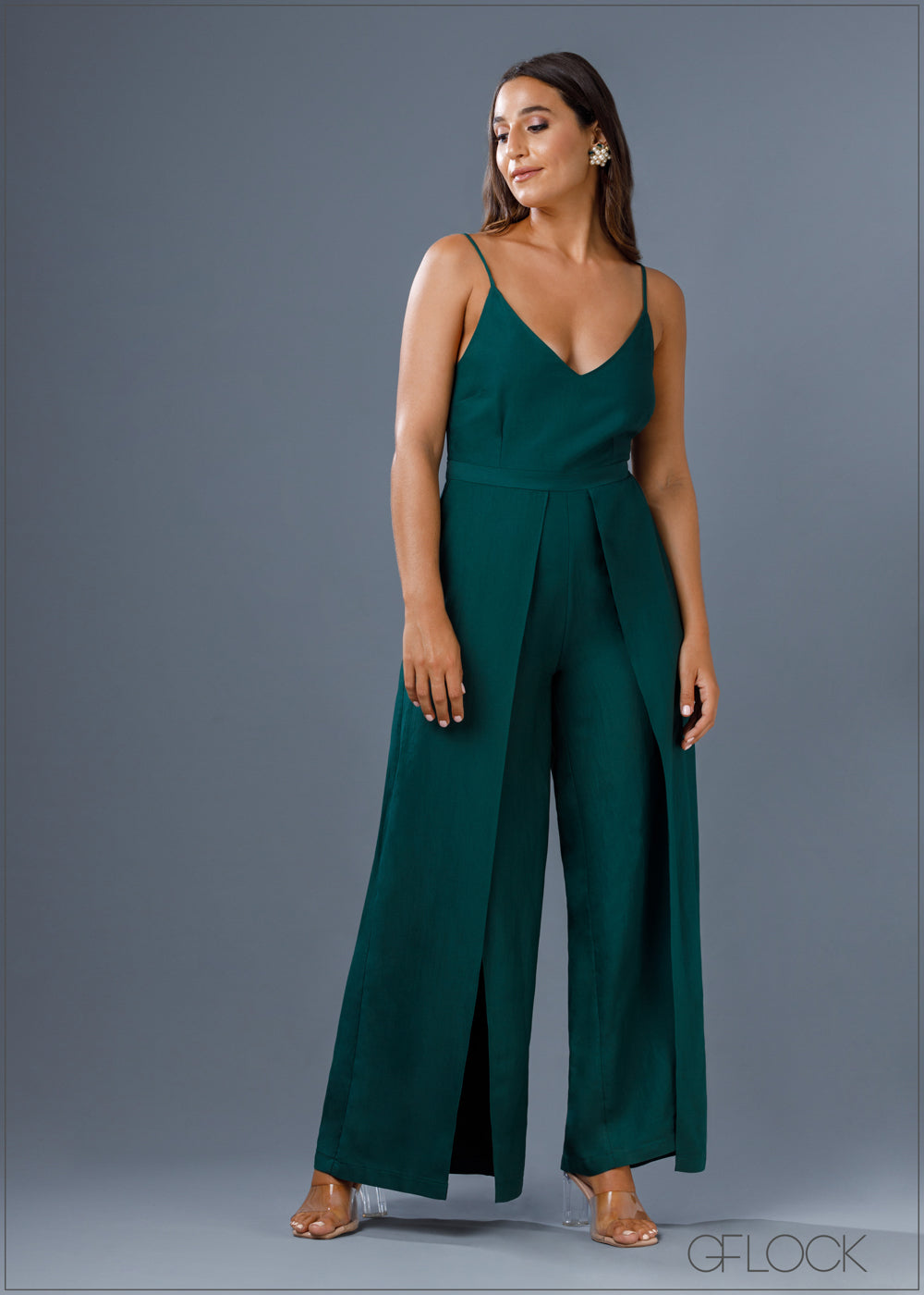 Cut Open Detail Jumpsuit - 100223