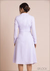 Long Sleeve Midi Wrap Dress - 100423