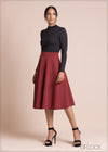 High Waist Flare Skirt - 100423