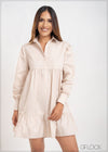 Puff Sleeve Mini Dress - 200323