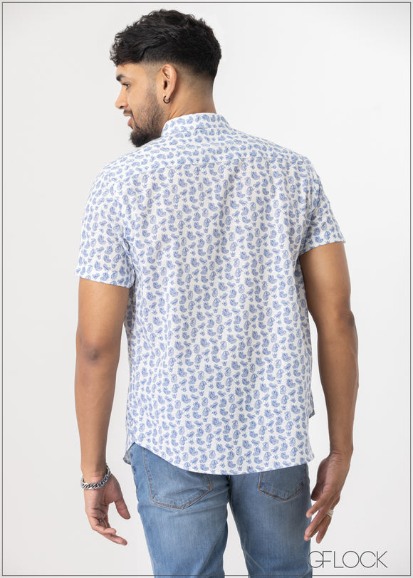 Printed Short Sleeve Shirt - 0704