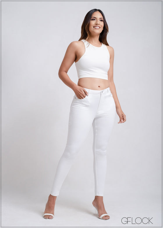 White High Rise Jean - 030323