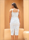 Lace Insert Broderie Anglaise Dress - 170223