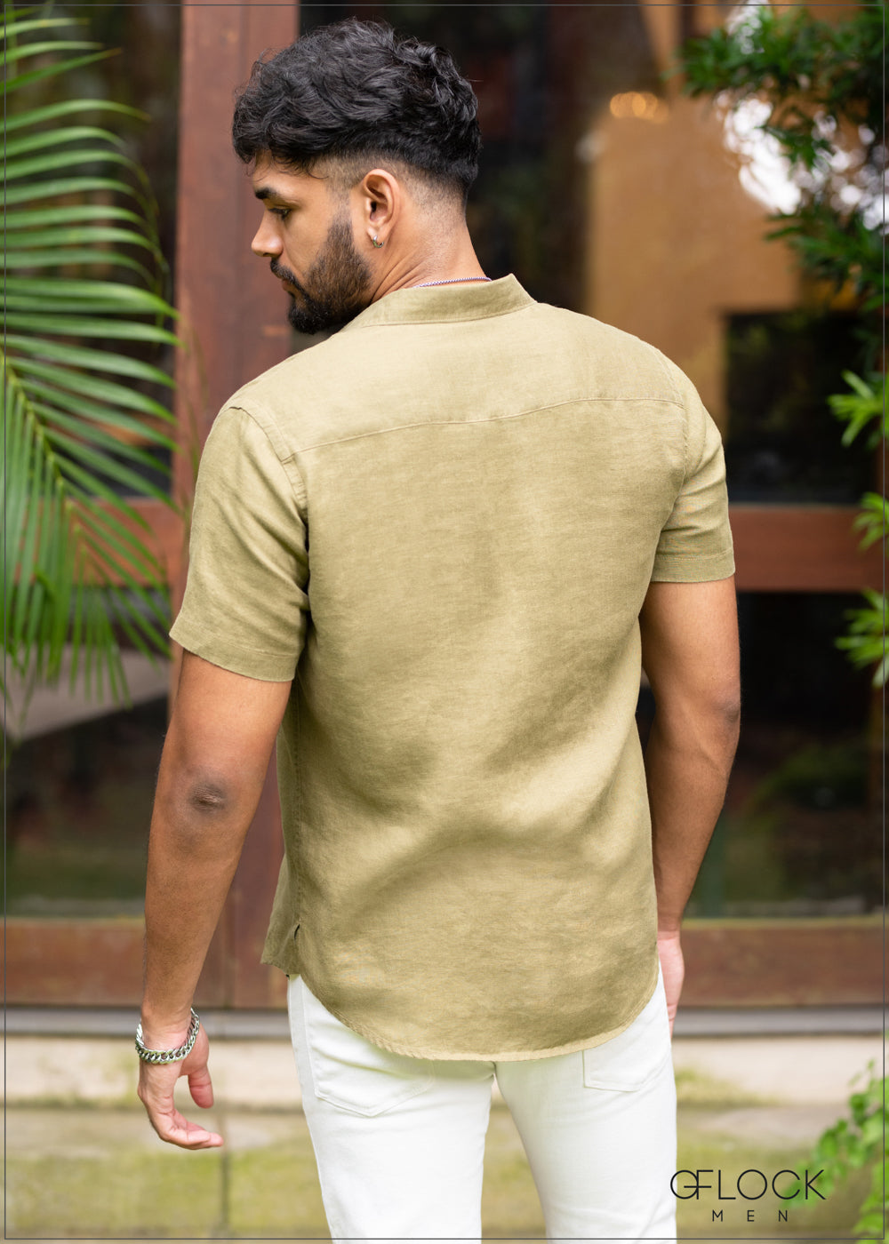 Short Sleeve Linen Shirt - 081222