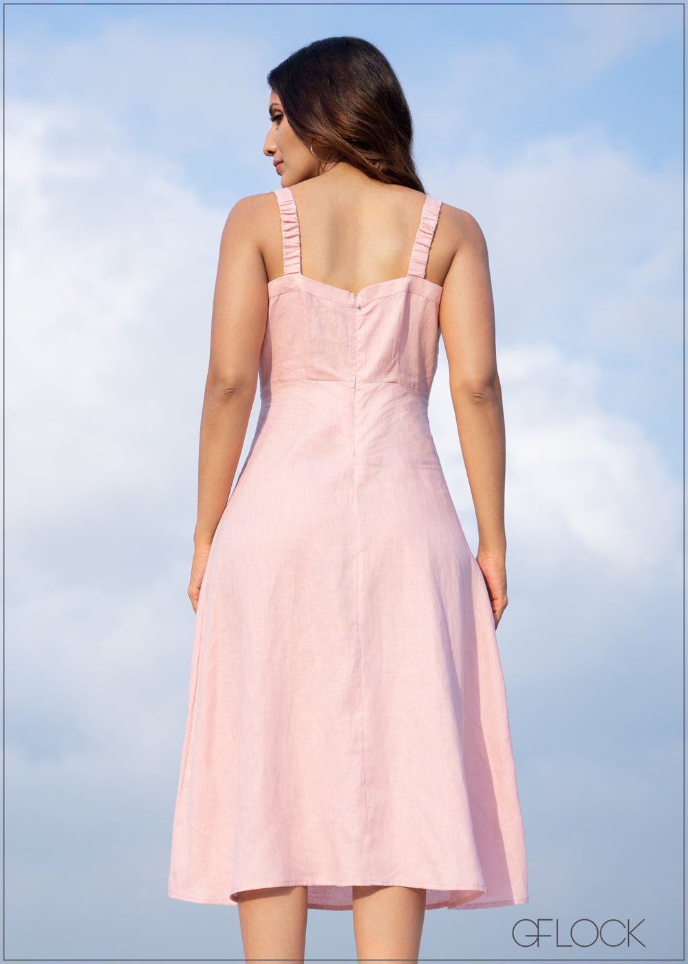 Fit & Flare Linen Dress - 080423