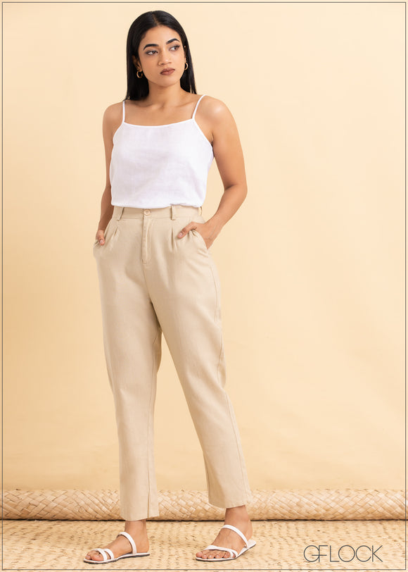 Tapered Linen Pant - 2105