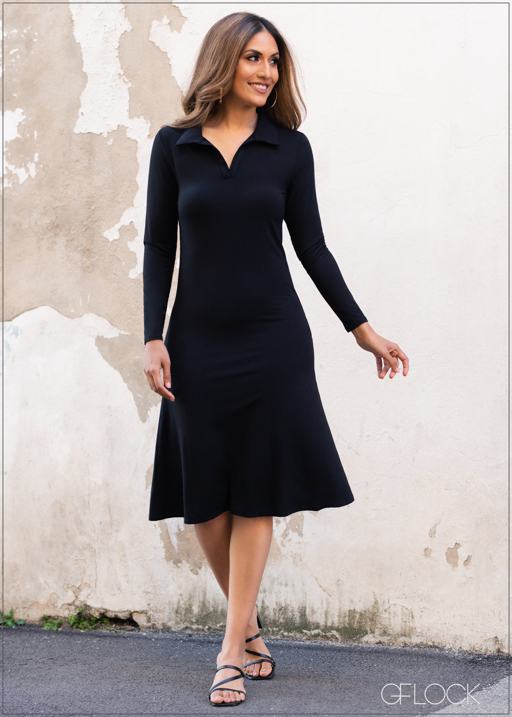 Collared Midi Dress - 0804