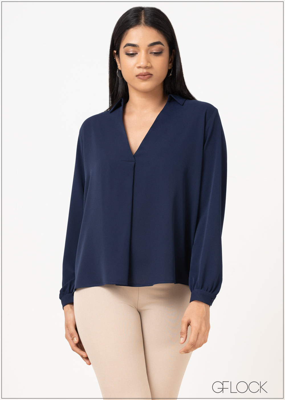 Back Button Detail Shirt - 031022