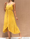 Polka Dot Ruffle Hem Dress - 1406