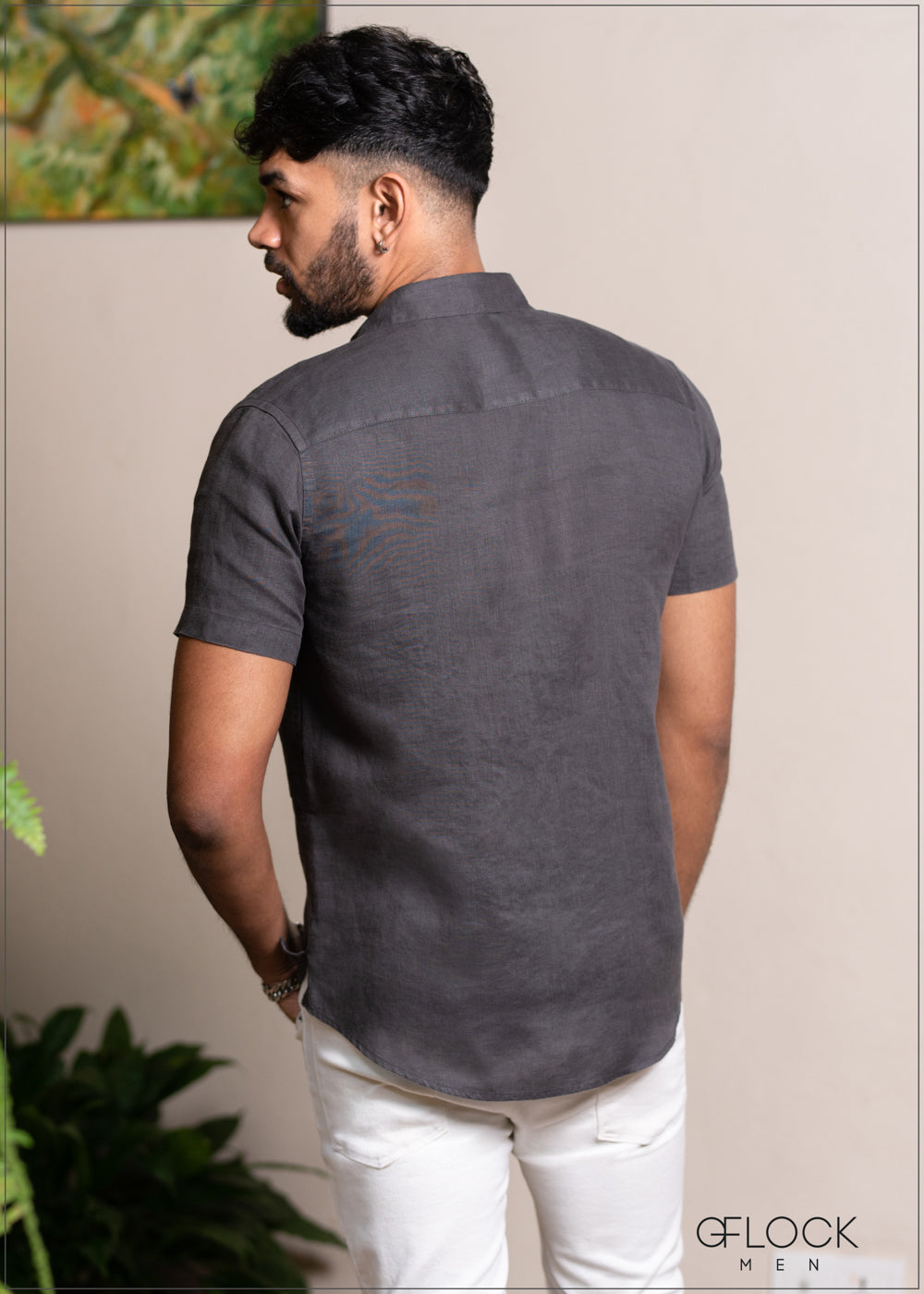 Short Sleeve Linen Shirt - 081222