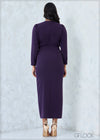 Puff Sleeved Midi Dress - 2507