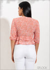 Twist Detail Floral Top - 2805