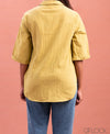 Curved Hem Oversize Shirt - 0702