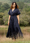 Tiered Collared Maxi Dress - 130323