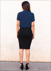 Short Sleeved Top With Chinese Collar - 379