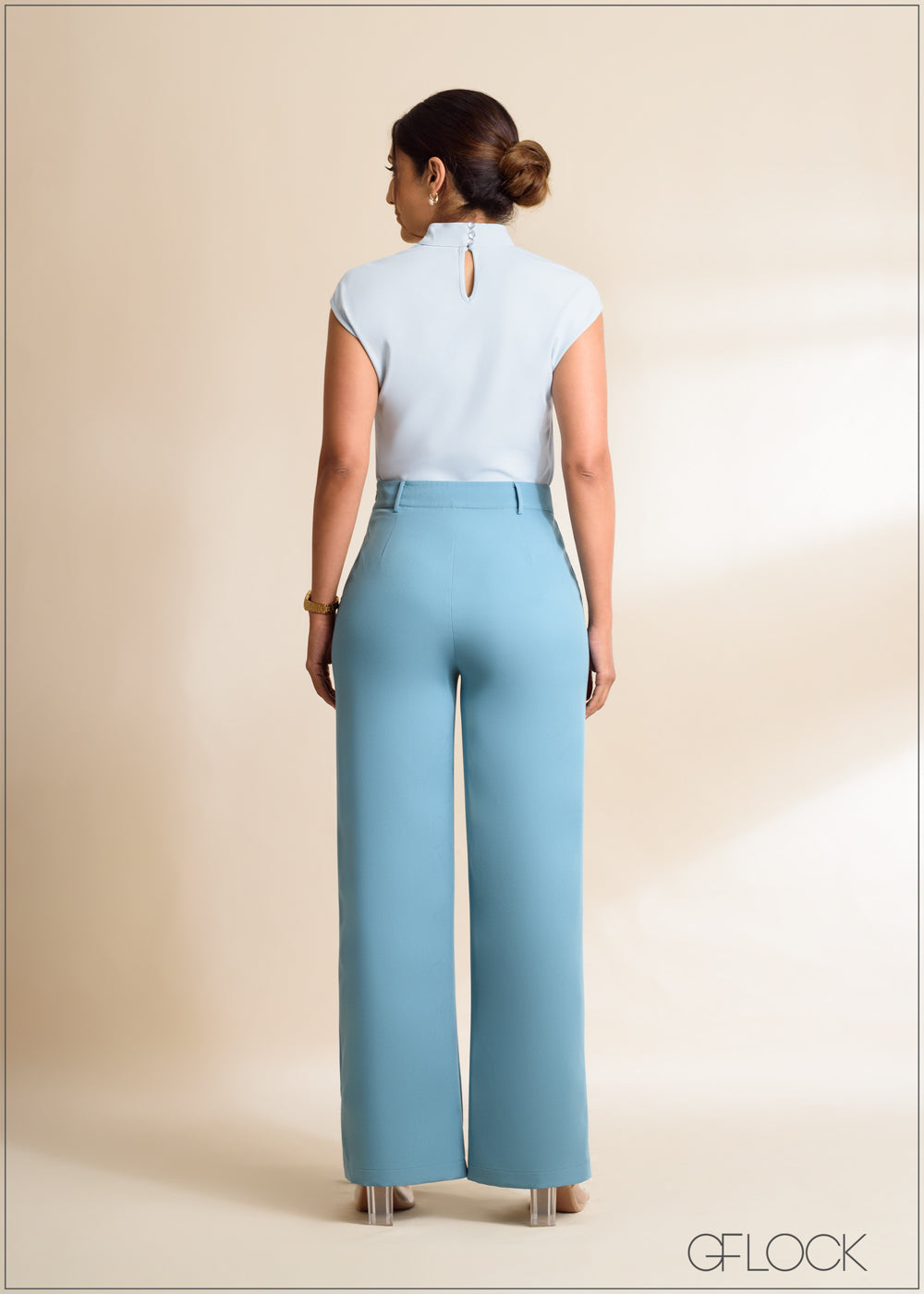 High Waist Pintuck Detail Pant - 030423