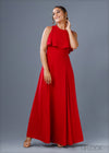 Frill Detailed Flared Maxi Dress - 100223