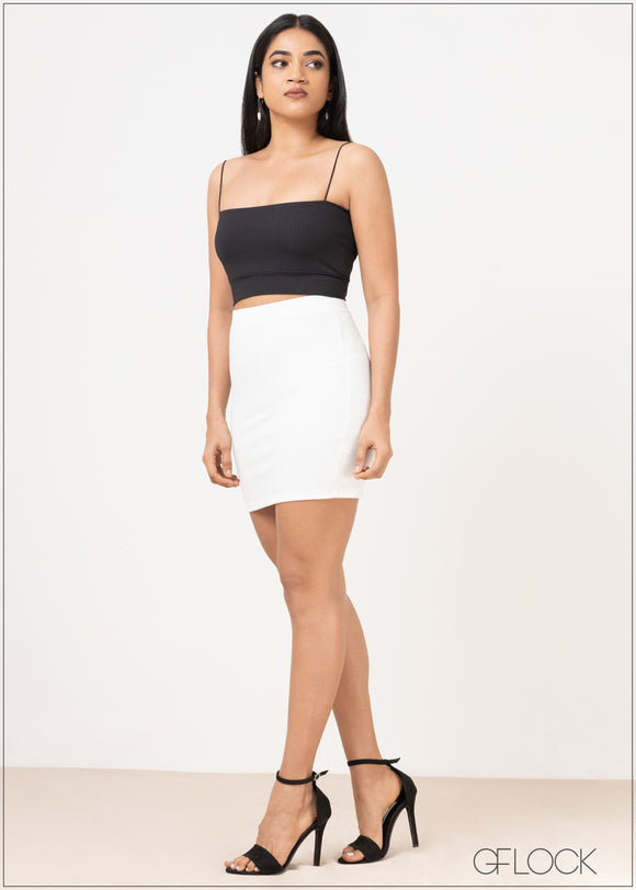 Basic Ribbed Crop Top - 031022