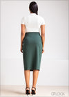 Midi Skirt With Slit - 0407