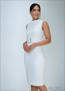 Sleeveless Belt Detail Dress - 310323