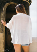 Extended Sleeve Swiss Dot Shirt - 221222