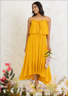 Crinkle Ruffle Layered Maxi Dress - 1807