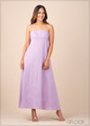 Empire Waist Linen Dress - 210123