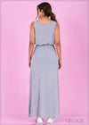 Tank Maxi Dress With Belt - 388