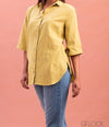 Curved Hem Oversize Shirt - 0702