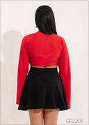 Long Sleeve Multiway Wrap Top - 181122