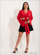 Long Sleeve Multiway Wrap Top - 181122