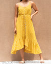 Polka Dot Ruffle Hem Dress - 1406