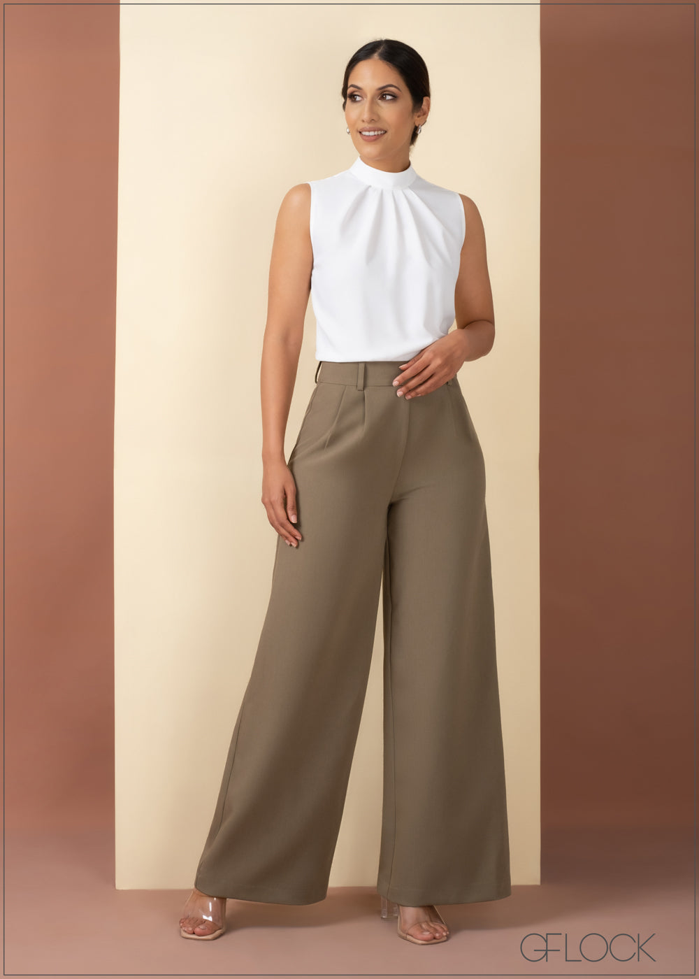 High Waisted Pleated Pant - 060323