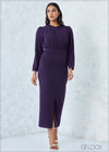 Puff Sleeved Midi Dress - 2507