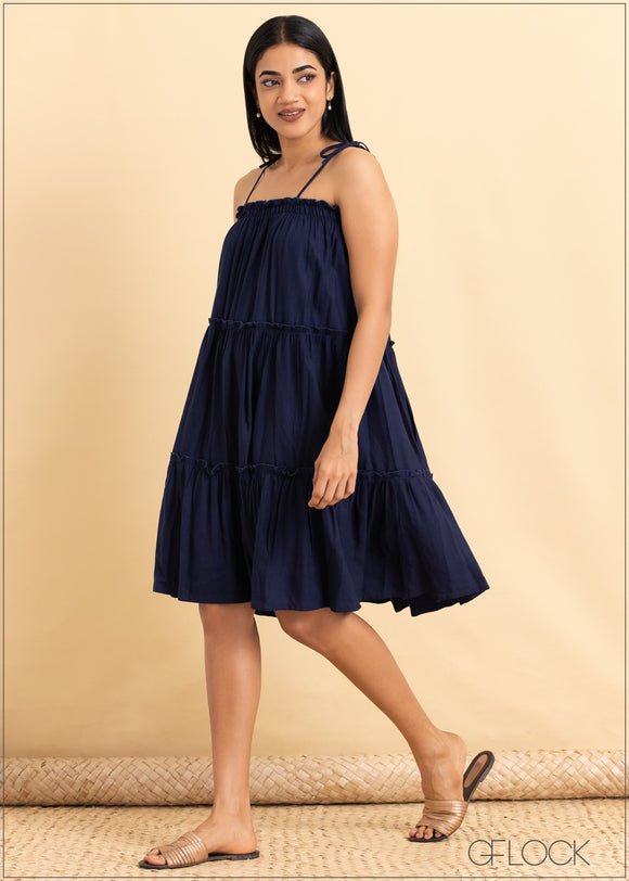 Tiered Linen Dress - 2105