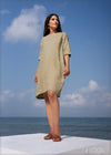 Paneled Linen Dress - 080423