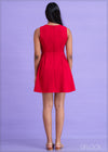 Pleat Detail Skater Dress - Casual 0511