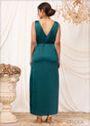 Open Sides Maxi Dress With Waist Tie - 1221